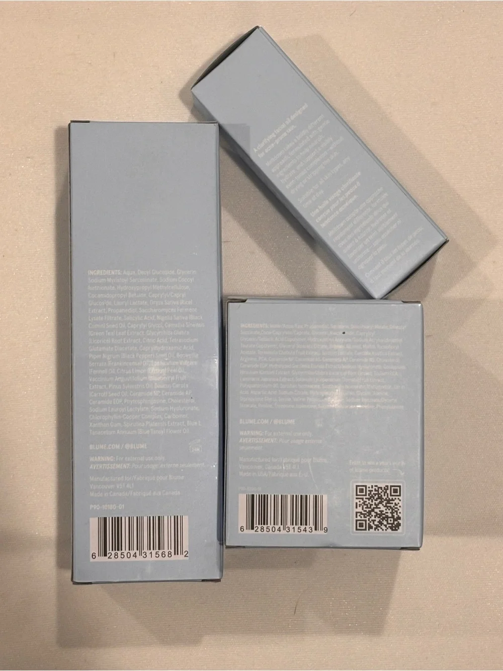 Blume Meltdown Acne Skincare Set Cleanser Moisturizer Oil New 3 Pc